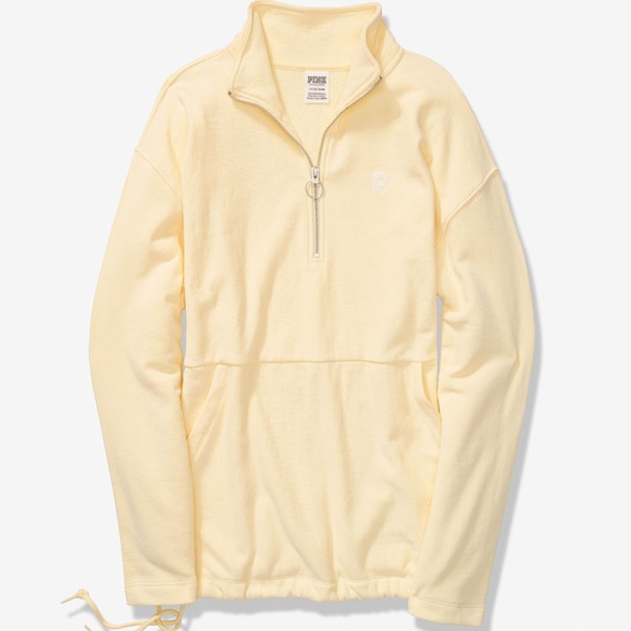 VICTORIA'S SECRET PINK PREMIUM COLLEGE QUARTER-ZIP - Picture 1 of 3